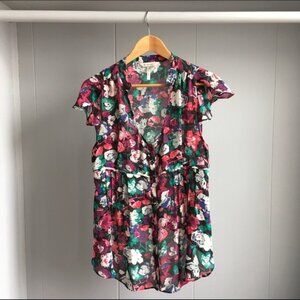 Vintage BCBGeneration Sheer Floral Hi/Low Blouse – Size 10